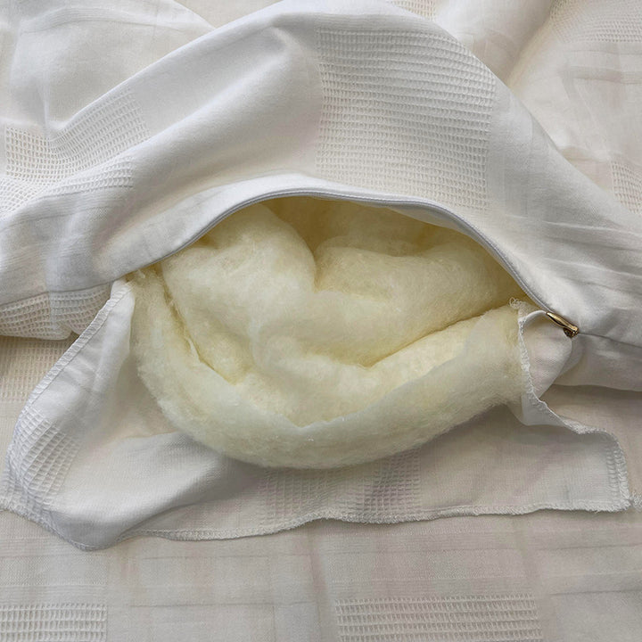 Quilted Down Alternative Comforter with Box Stitch and Tufted Button Detail