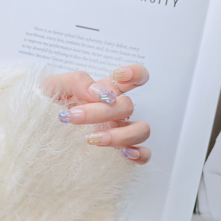 Elegant French Tip Press-On Nails Stornfield