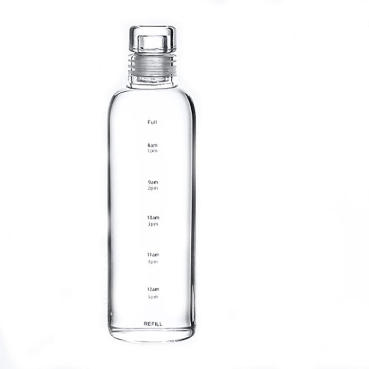 Women's transparent motif drinking bottle with time markers Stornfield