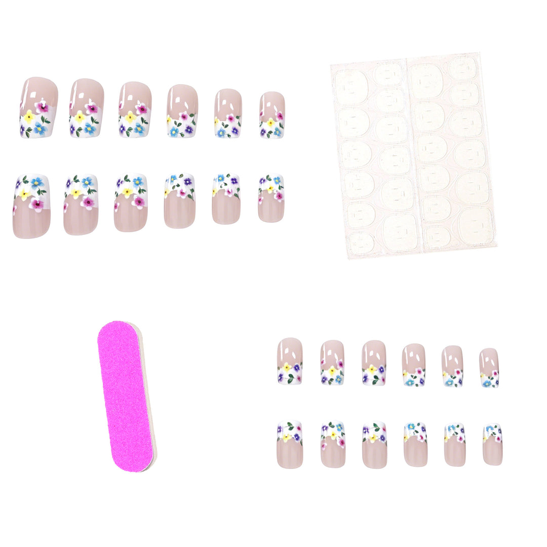 Floral Themed Press-On Nail Enhancements Stornfield