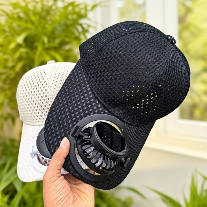 Breathable sports cap with removable USB fan Stornfield