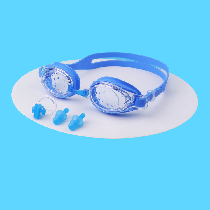 Swimming goggles with integrated ear protection and anti-fog Stornfield