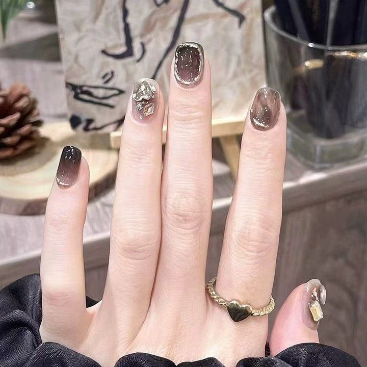 Artistic Heart-Themed Nail Extensions Stornfield