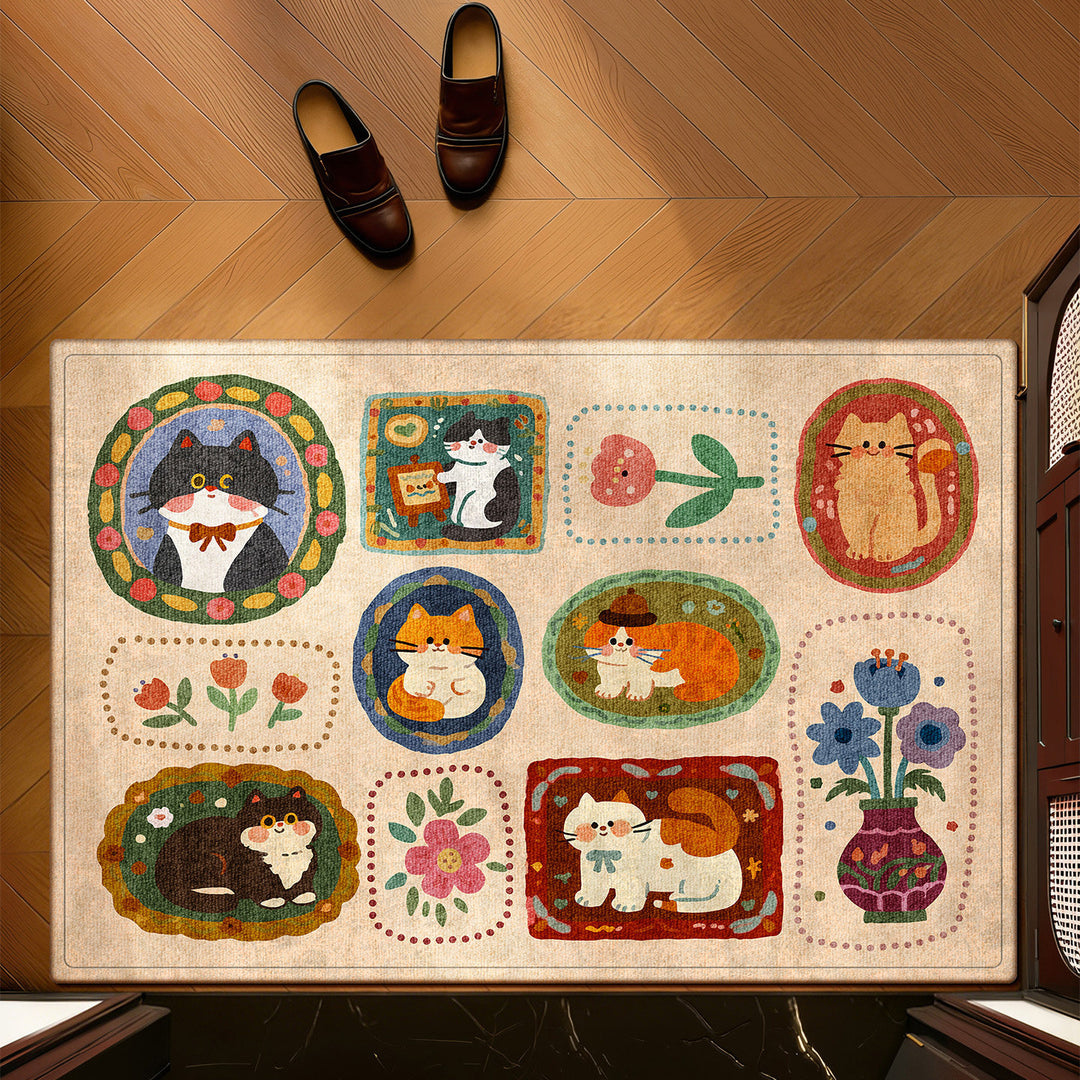 Whimsical Pet-Themed Entrance Mat