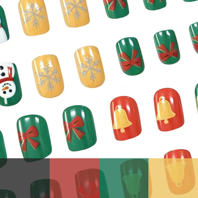 Festive Holiday Themed Acrylic Nail Art Stornfield