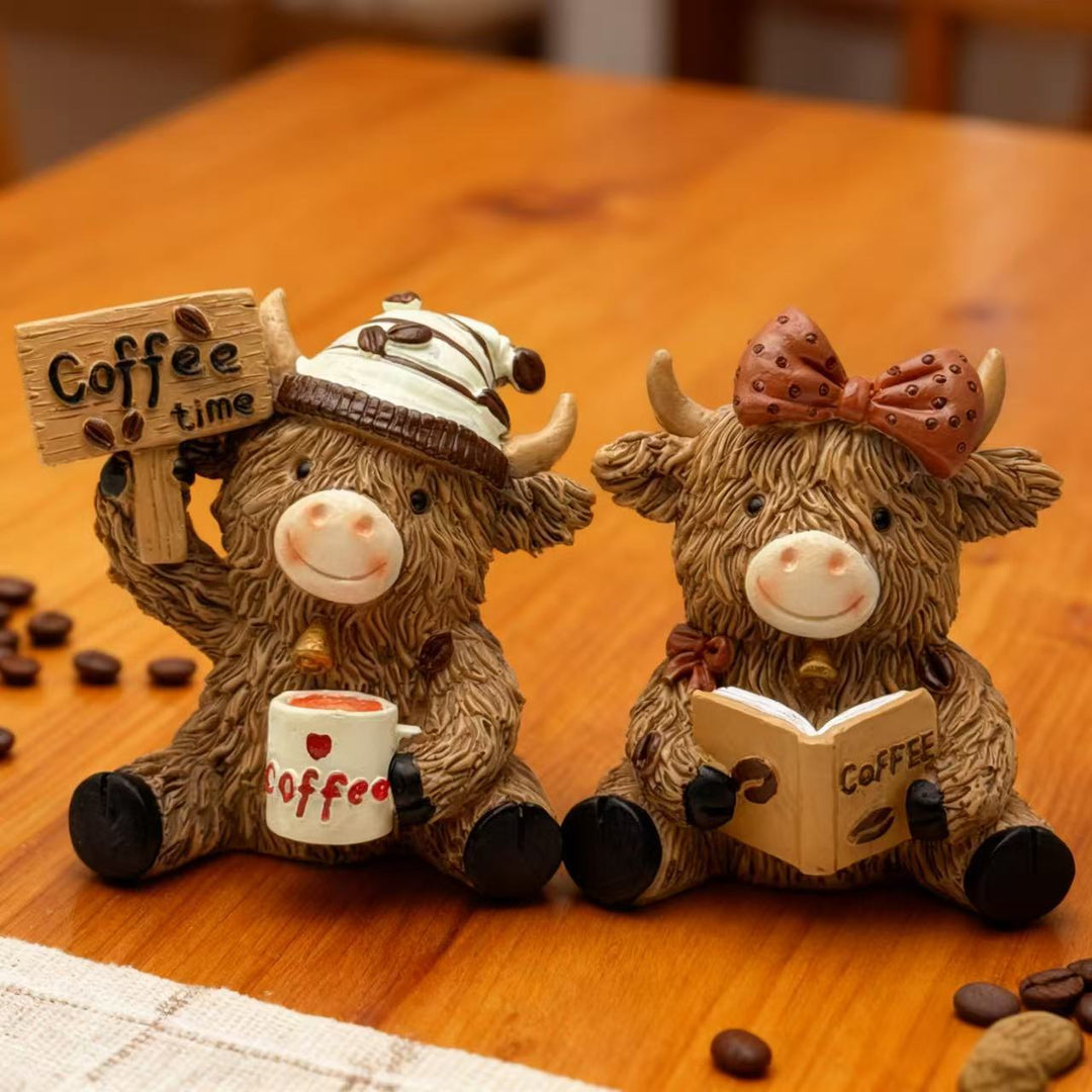 Decorative Highland Cattle Coffee Figure Stornfield