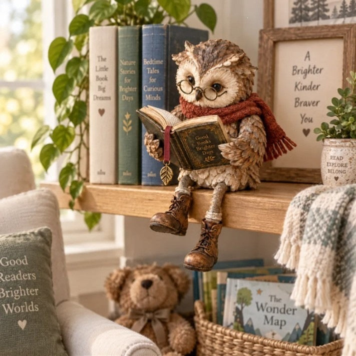Figurine Reading Owl Stornfield