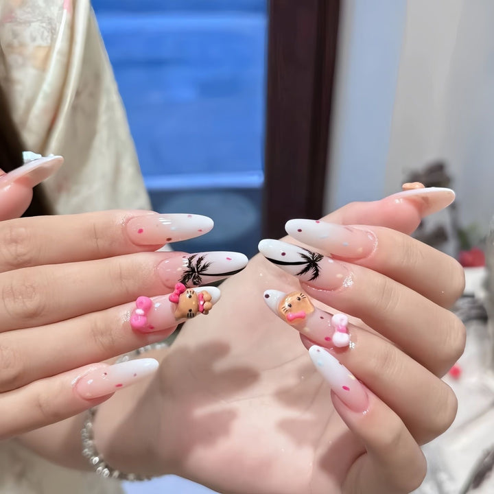 Glossy Gel Press-On Nail Set
