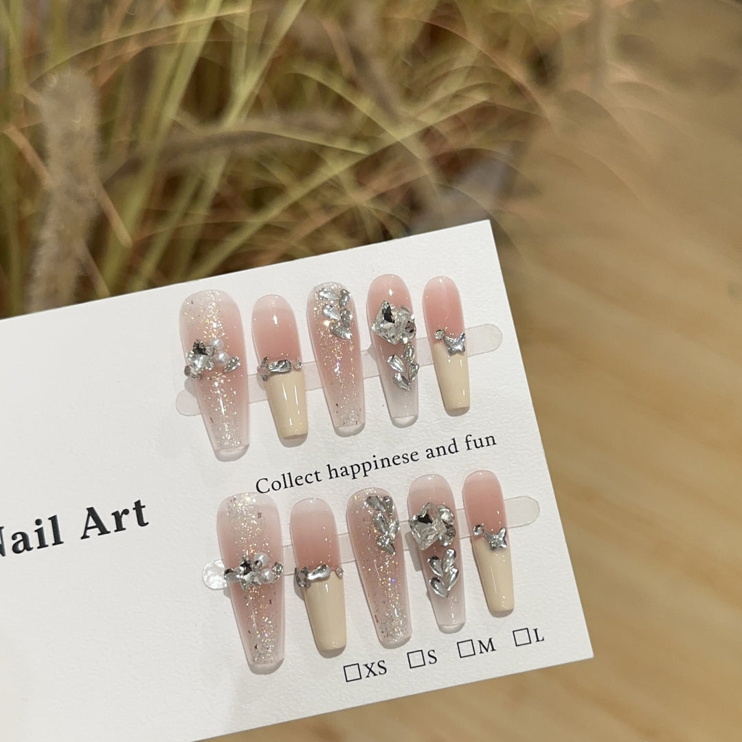 Decorative Glittering Press-On Nail Set
