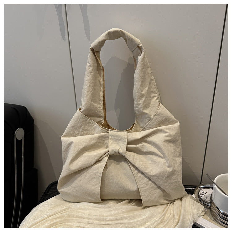 Bow Accent Fabric Tote Bag Stornfield