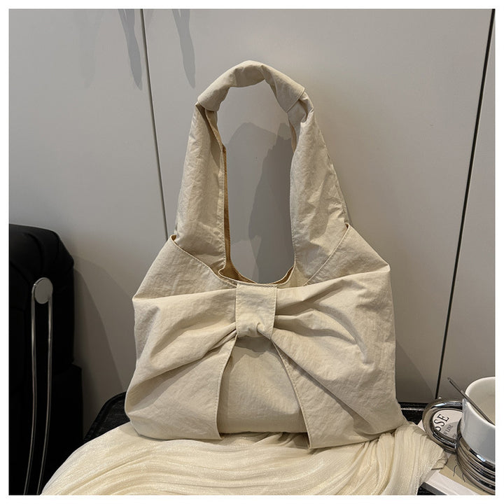 Bow Accent Fabric Tote Bag Stornfield