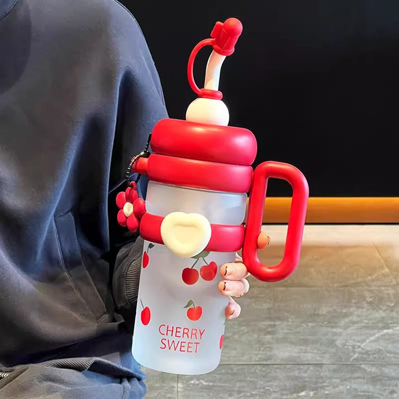 Unisex Water Bottle with Refillable Straw Stornfield