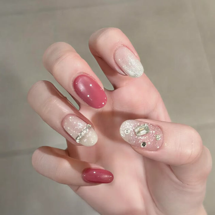 Glamorous Nail Art Extensions with Decorative Accents