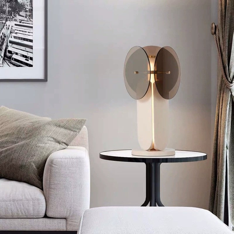 Sculptural Glass Table Lamp
