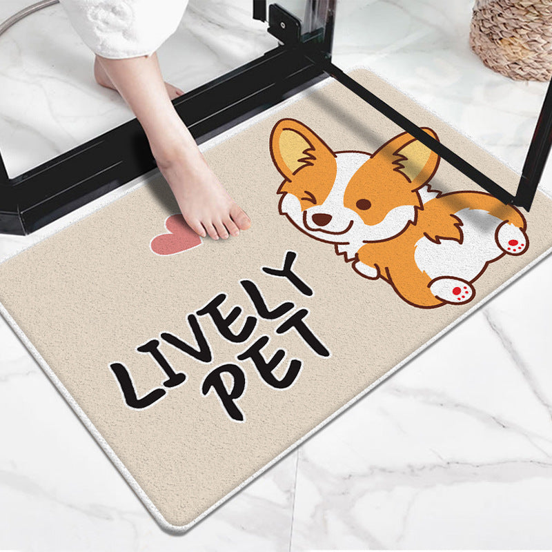 Cute Cartoon Dog-Themed Doormat Stornfield