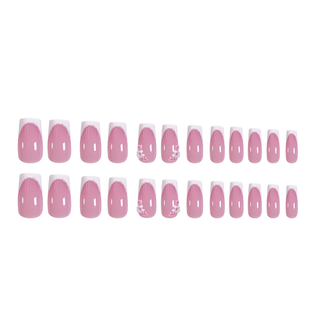 Elegant artificial nails with floral design Stornfield