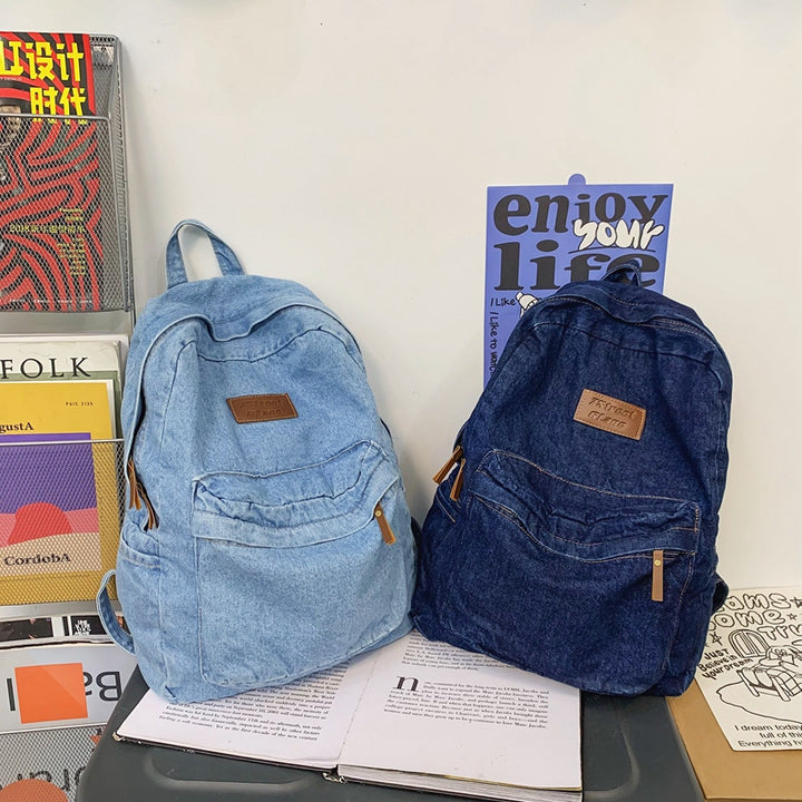 Denim Travel School Backpack Stornfield