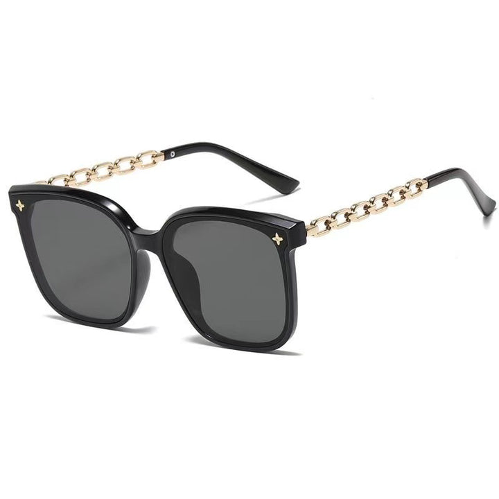 Women's extra-large sunglasses with fashionable chain frame Stornfield