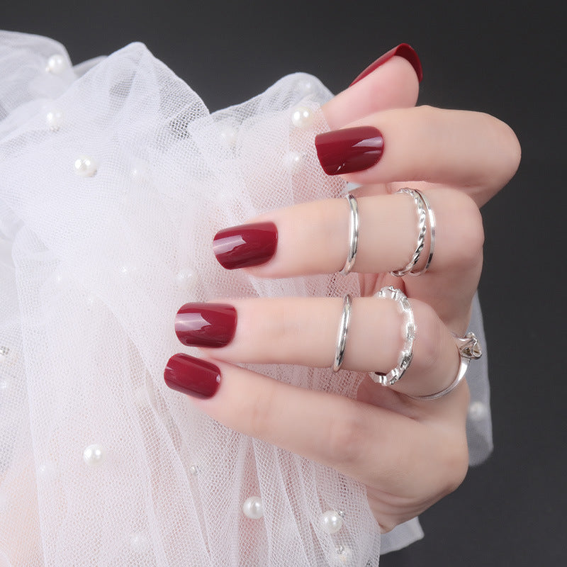 High-Gloss Square Press-On Nails Stornfield