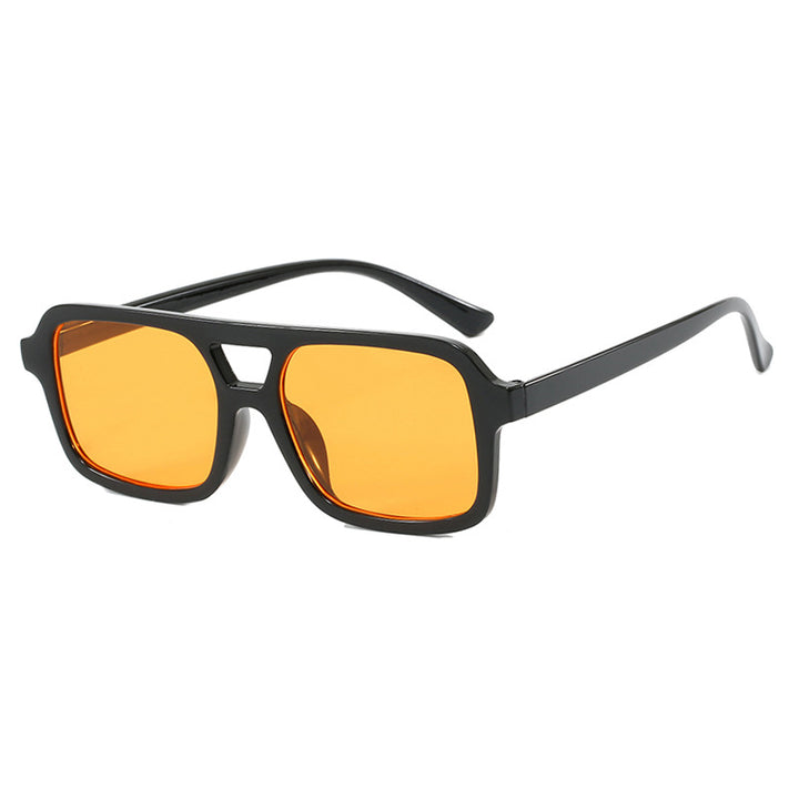Women's fashionable square sunglasses made of transparent plastic Stornfield