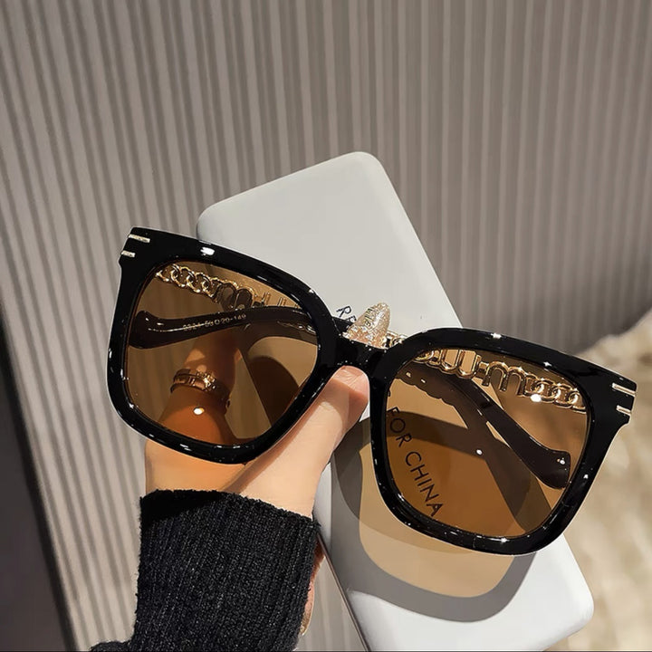 Ladies Designer Sunglasses with Elegant Metal Frame and Mirrored Lenses Stornfield