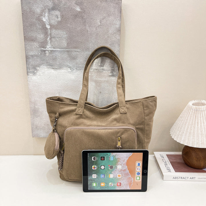 WoSpacious Multi-Pocket Canvas Tote Bag Stornfield