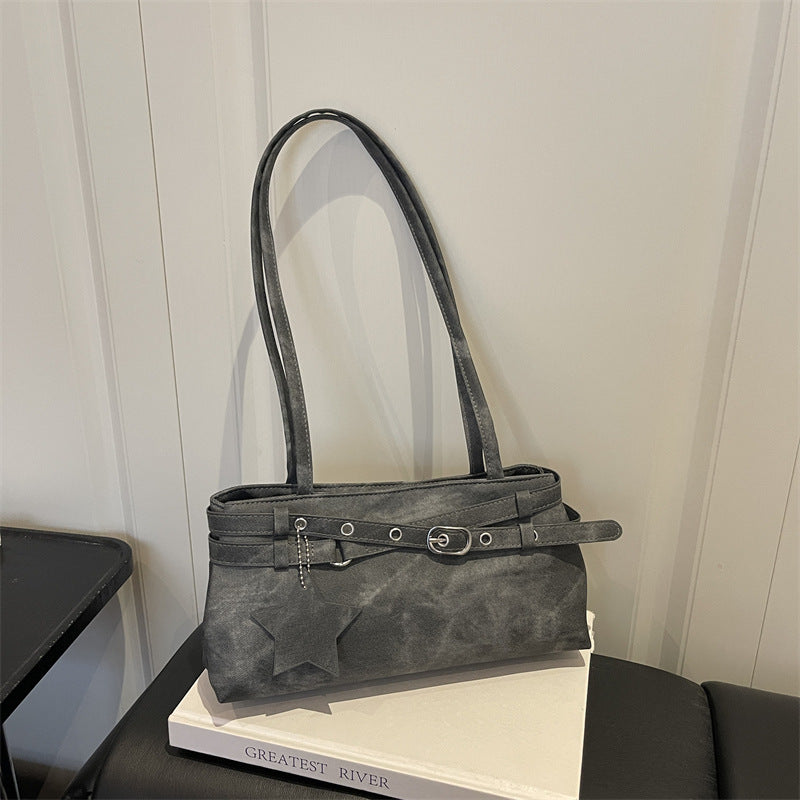 Stylish Faux Suede Handheld Tote Bag