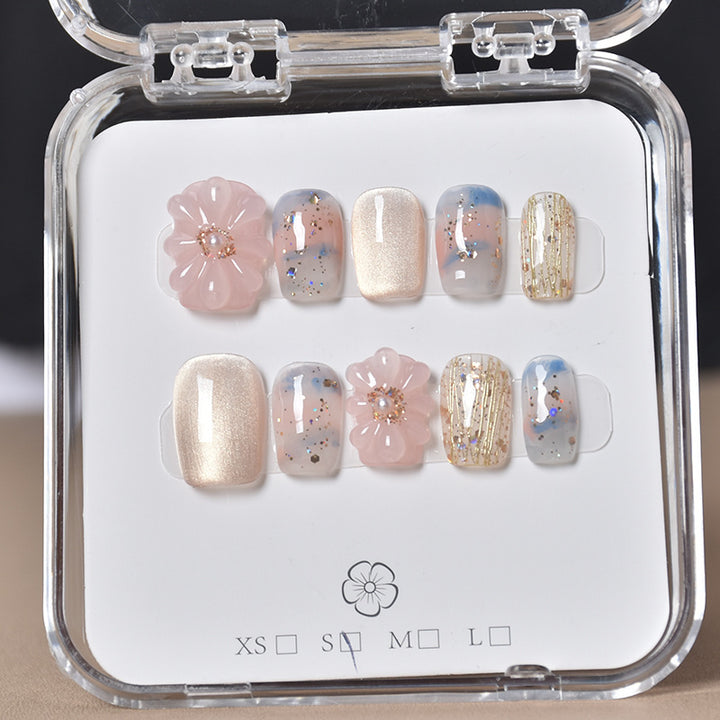 Decorative Floral Press-On Nail Set Stornfield