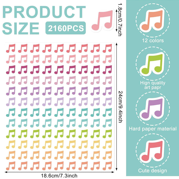 Music Note Decorative Sticker Set Stornfield