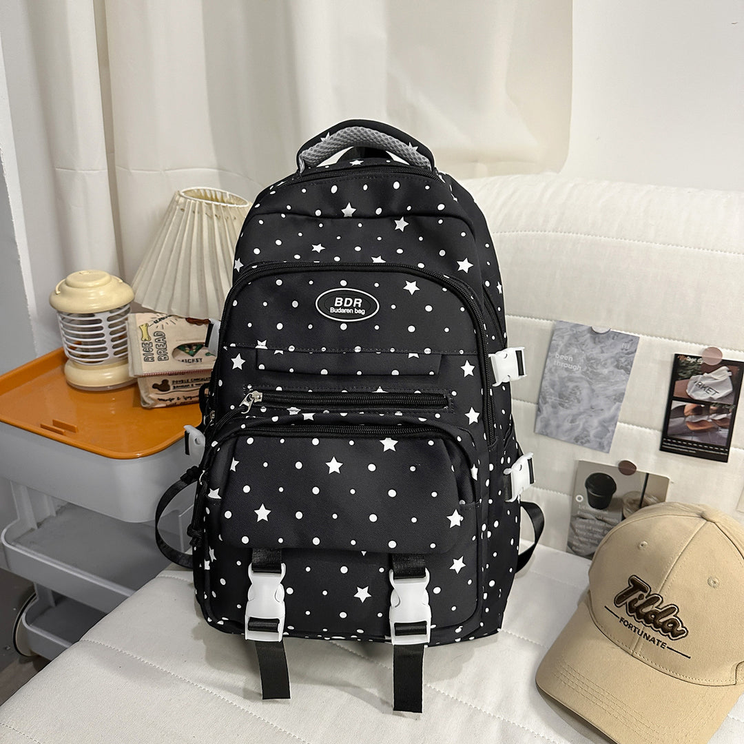 Star-Patterned Multi-Compartt Backpack Stornfield