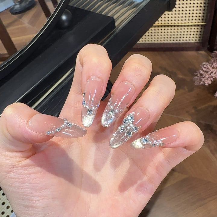 Decorative Rhinestone Press-On Nail Set Stornfield