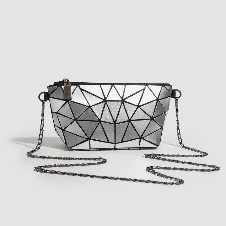 Geometric Patterned Crossbody Clutch Bag