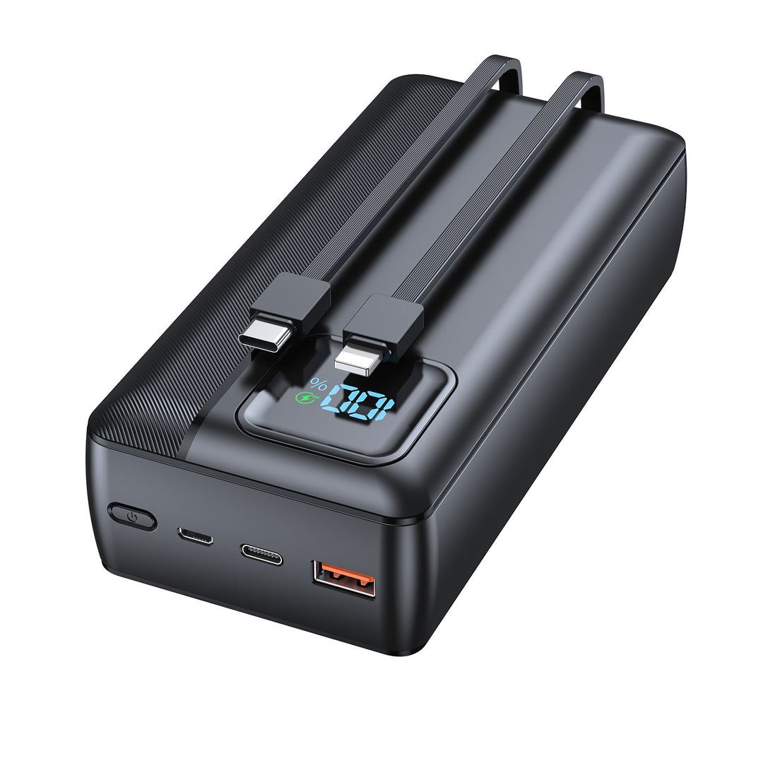 Powerbank with Integrated Charging Cables and Digital Display Stornfield