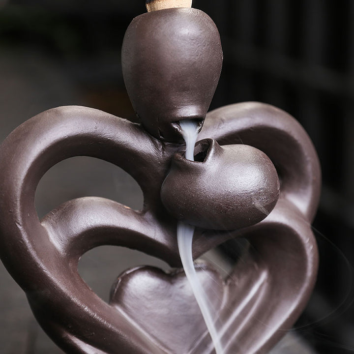 Artistic Heart-Shaped Incense Holder