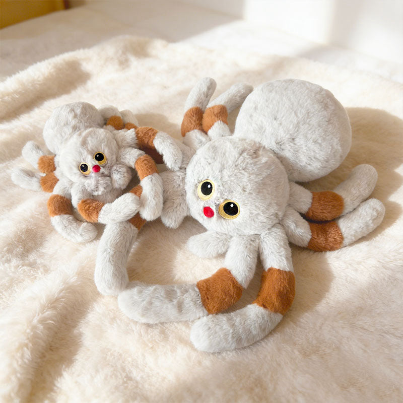Plush Spider Soft Toy with Bendable Legs and Embroidered Face Stornfield