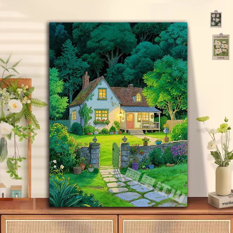 Cozy Cottage Landscape Wall Art Stornfield