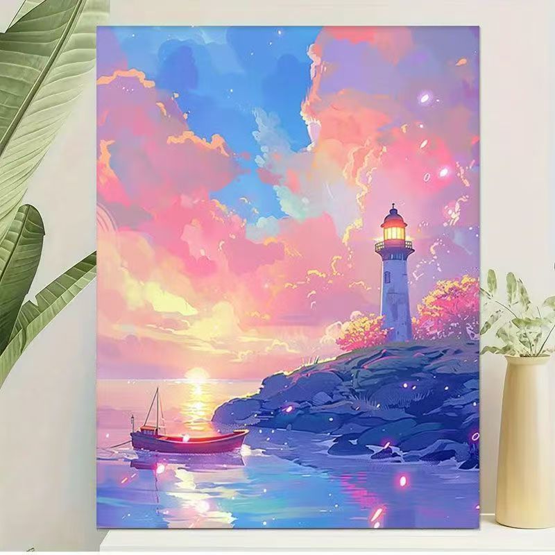 Scenic Lighthouse Canvas Wall Art Stornfield