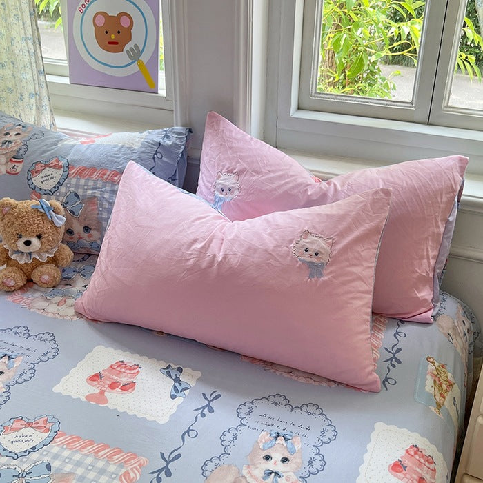 Children's Cute Cat-Themed Bedding Set