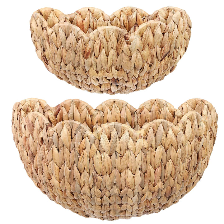 Handwoven decorative basket with wave pattern Stornfield