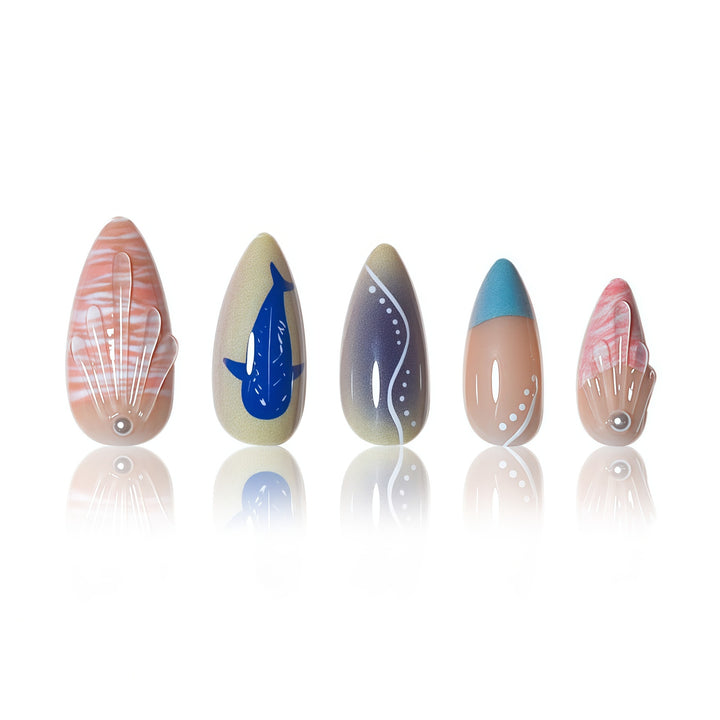 Artistic Marine-Inspired Nail Design Stornfield