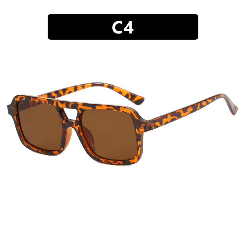 Women's modern square sunglasses with protective UV filter and transparent frame Stornfield