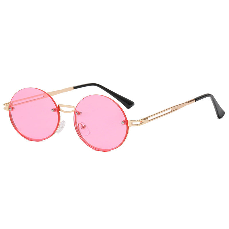 Women's round sunglasses with fine metal frame Stornfield
