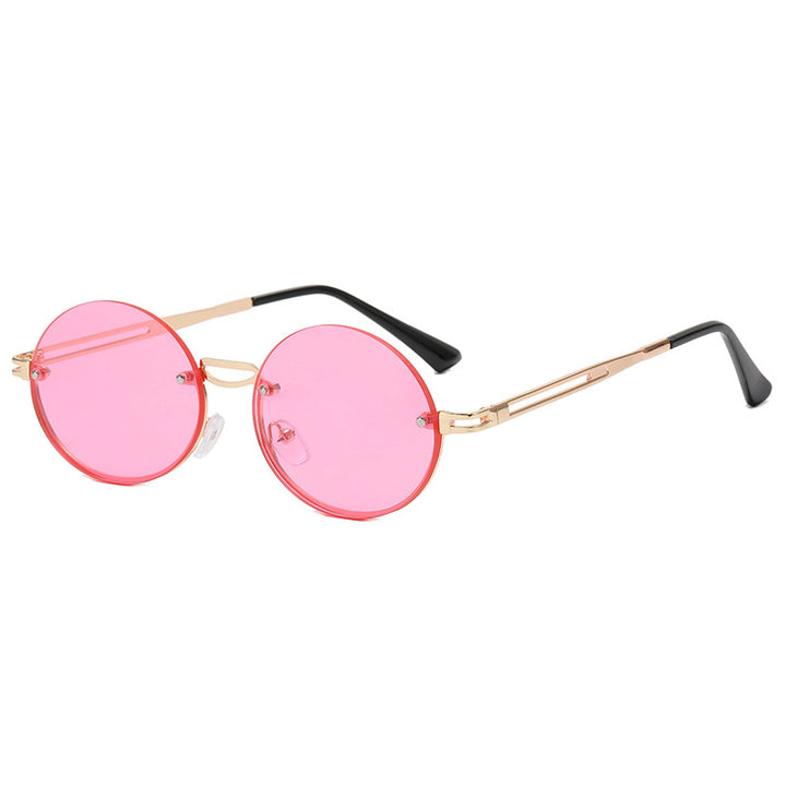 Women's round sunglasses with fine metal frame Stornfield