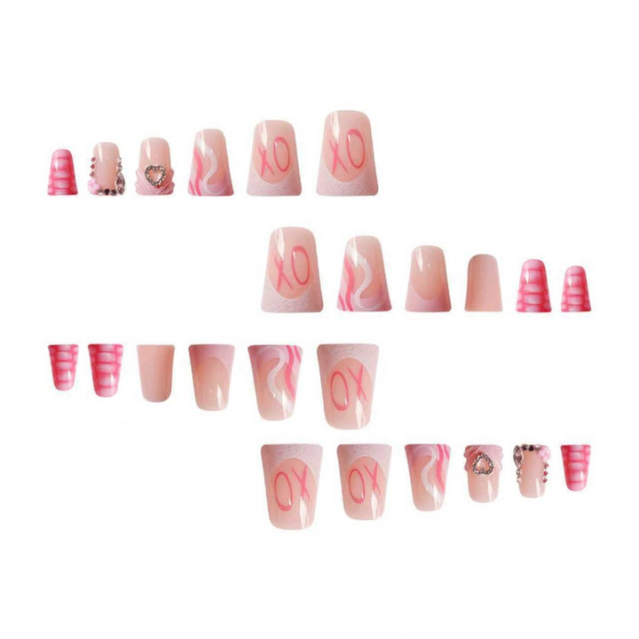 Artistic Heart-Embellished Nail Extensions Stornfield