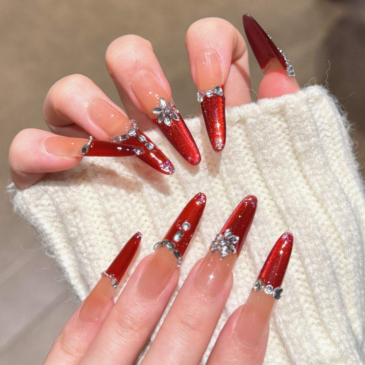 Premium Rhinestone-Embellished Acrylic Nails Stornfield