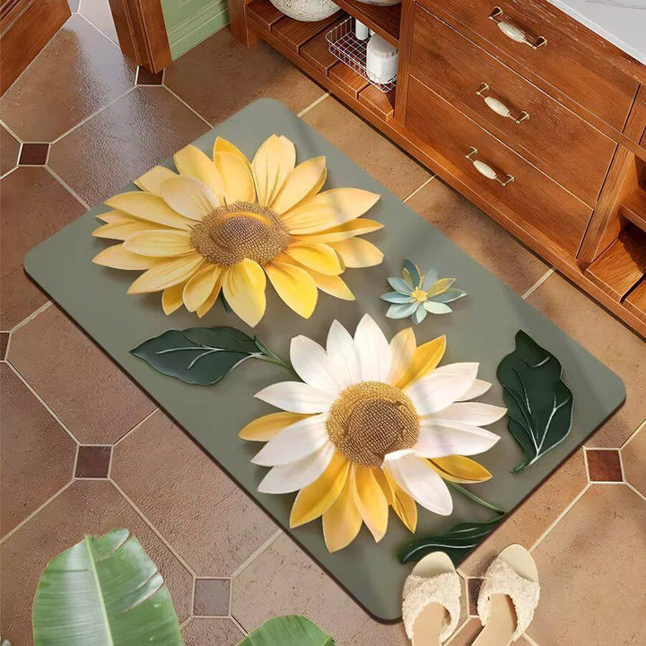 Decorative 3D Floral Bath Mat