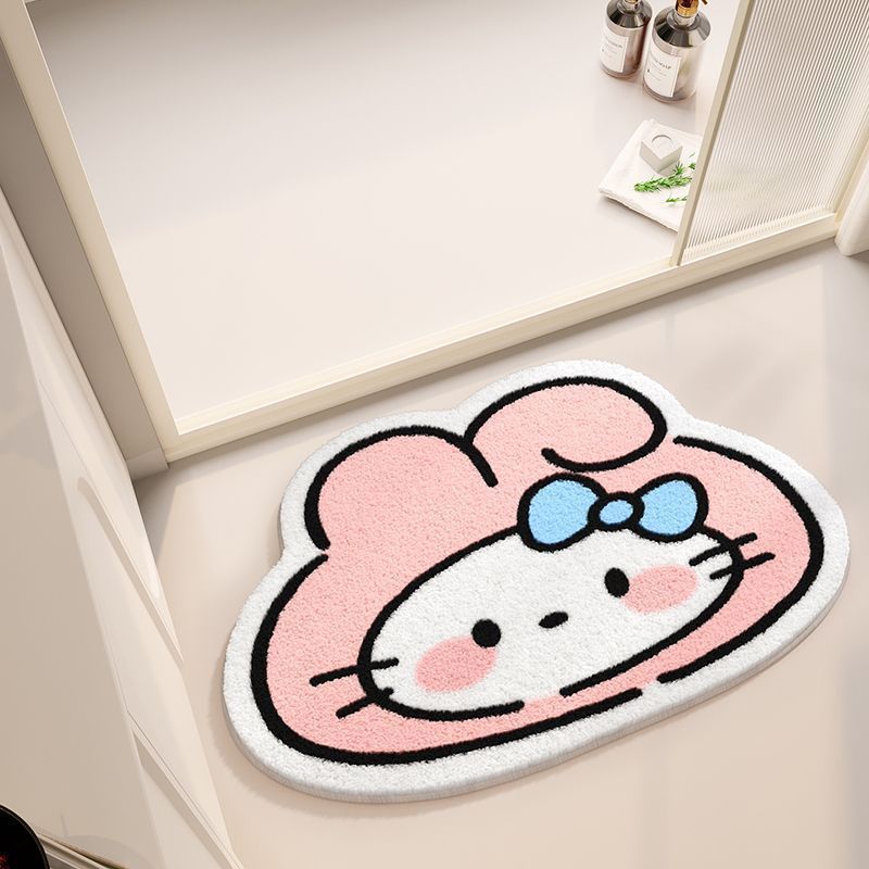 Cute Cartoon-Themed Plush Bath Mat