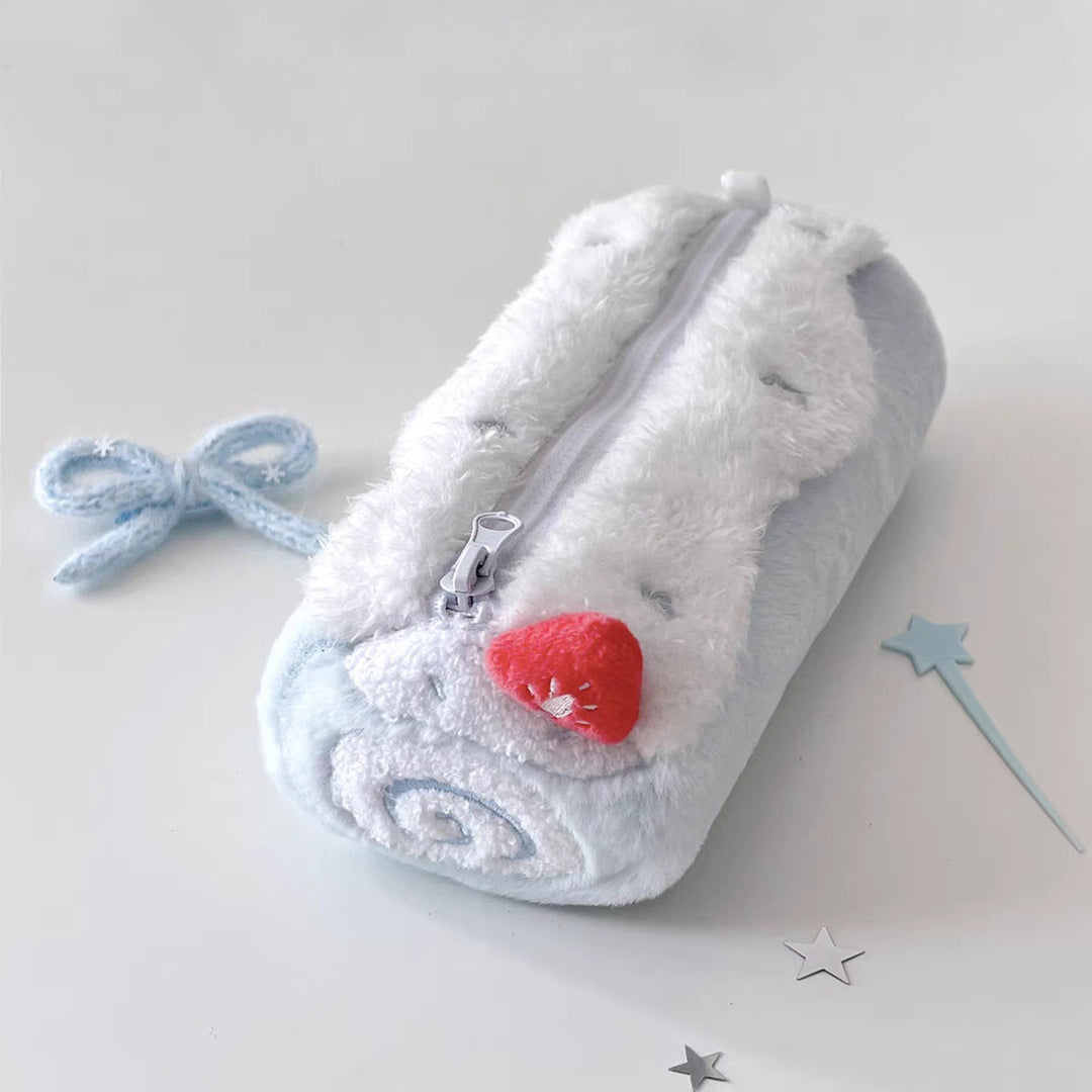 Plush Dessert-Themed Zippered Pencil Pouch