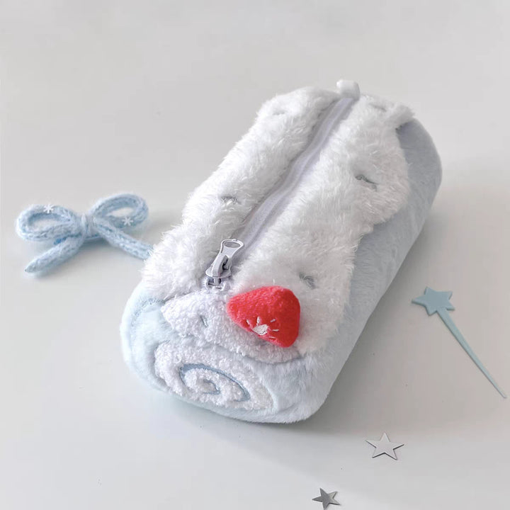 Plush Dessert-Themed Zippered Pencil Pouch
