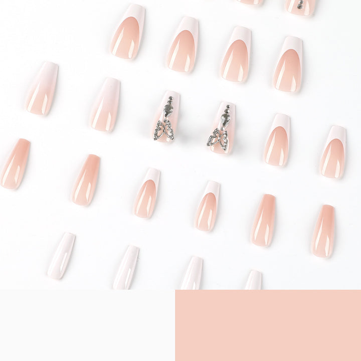 Elegant artificial nails with butterfly accents Stornfield